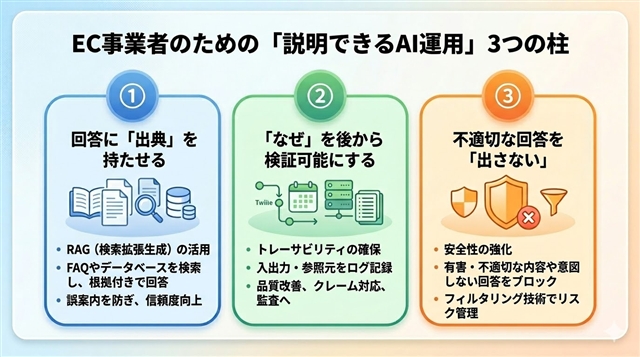 説明できるAI運用3つの柱