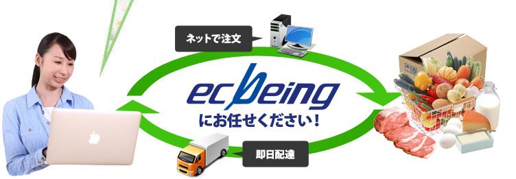 ネットで注文・即日配達 ecbeingにお任せください!