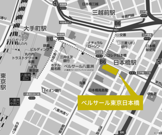 ベルサール東京日本橋地図