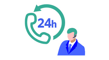 24時間365日の常駐サポート